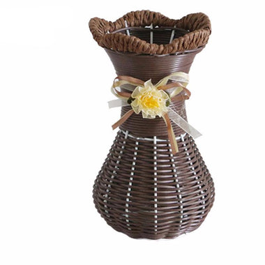 Europe Style Rattan Basket Decorative Vase