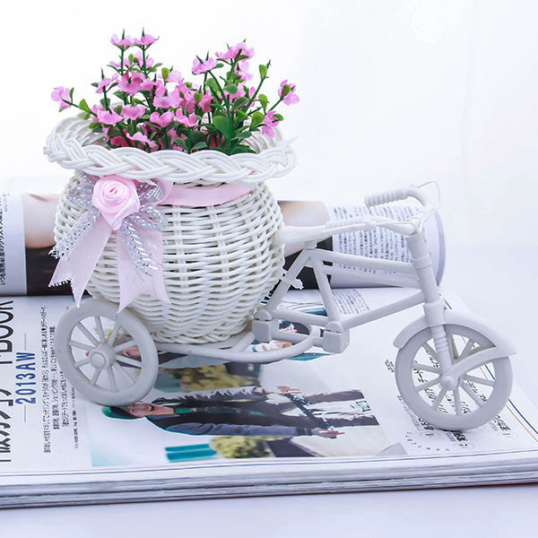 Bike Shape Flower Basket Vase