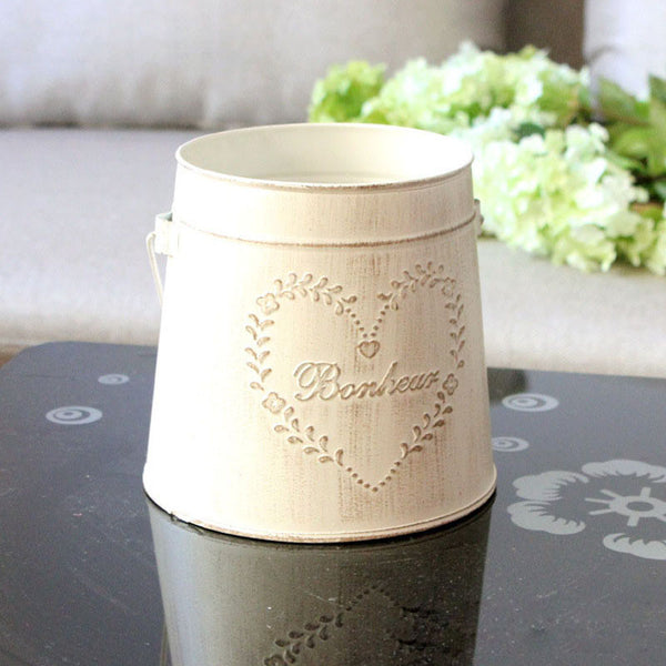 Vintage Pastoral Style Metal Flower Vase