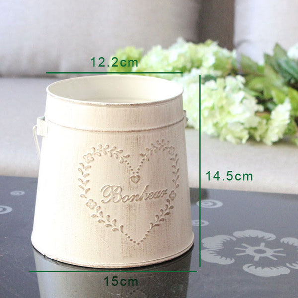 Vintage Pastoral Style Metal Flower Vase