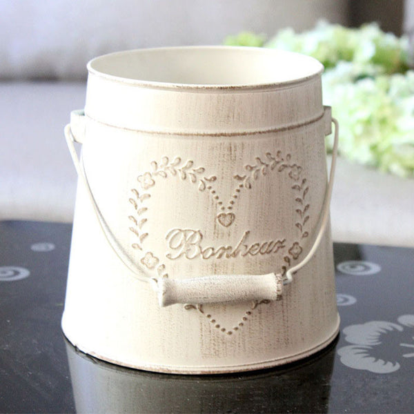 Vintage Pastoral Style Metal Flower Vase